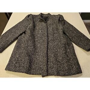 Vintage Bert Newman Petite Marled Wool Jacket Coat Size 6P
